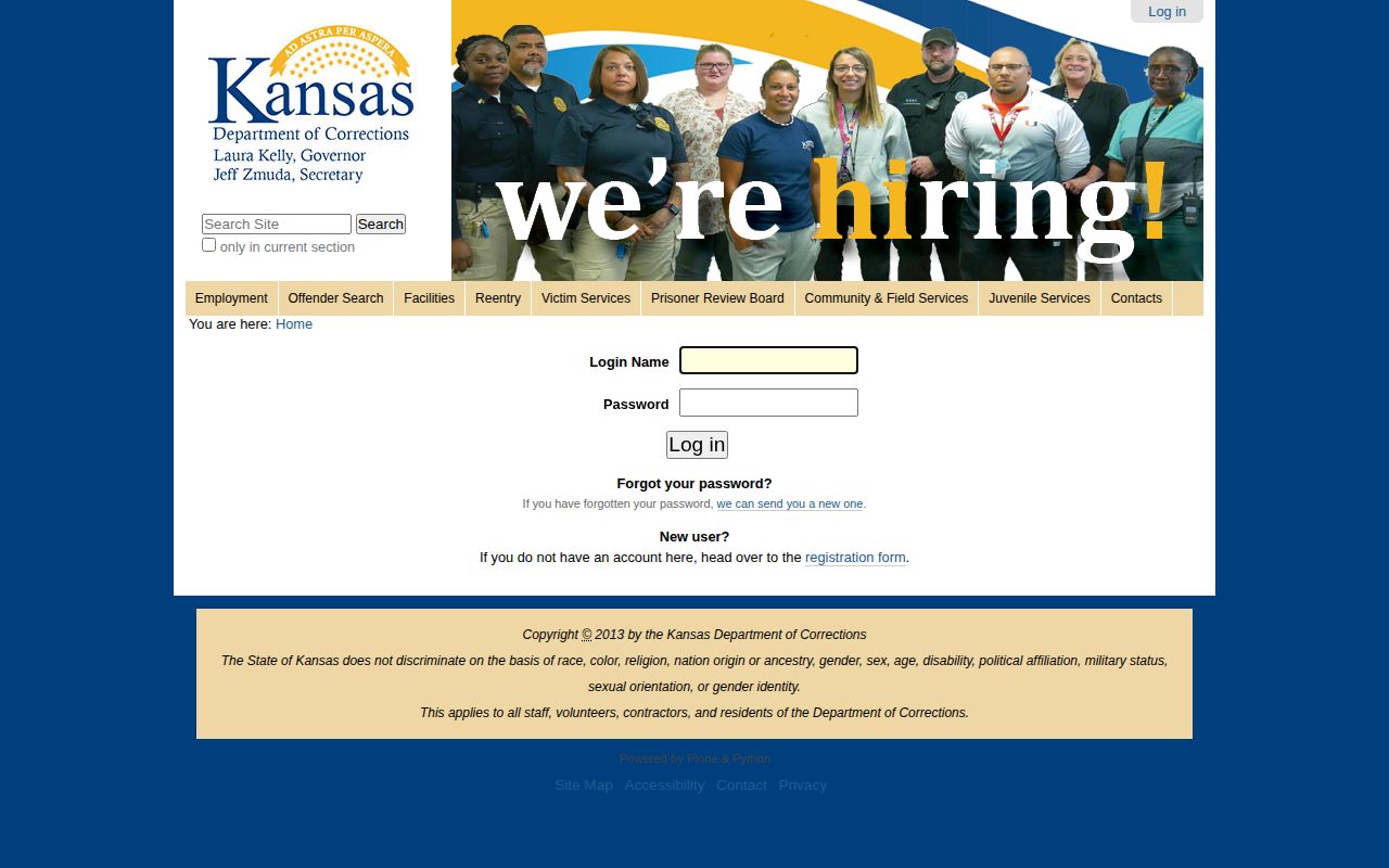 KDOC directory showing the Topeka Parole Office and Wabaunsee County coverage